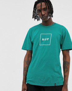 Зеленая футболка HUF Essentials - Зеленый