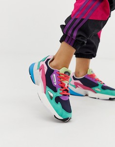 Сине-зеленые кроссовки adidas Originals Falcon - Темно-синий