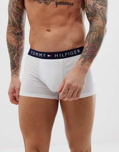 Белые боксеры-брифы с контрастным поясом и флагом-логотипом Tommy Hilfiger - Белый