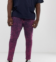 Розовые джинсы скинни с эффектом кислотной стирки ASOS DESIGN Plus - Розовый