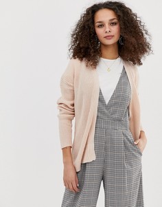 Бледно-розовый свободный кардиган крупной вязки Brave Soul - Розовый