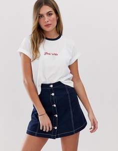 Футболка с карманом и логотипом Jack Wills Laidlaw - Белый