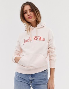 Худи с логотипом Jack Wills Hartford - Розовый