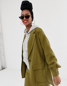 Блейзер в стиле сафари ASOS DESIGN - Зеленый