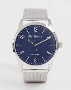 Мужские часы с сетчатым браслетом Ben Sherman BS153 - Серебряный