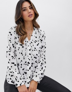 Блузка с длинными рукавами и карманом ASOS DESIGN - Мульти