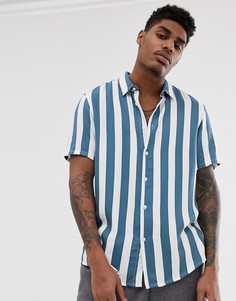 Рубашка в синюю полоску Bershka - Синий