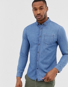 Синяя джинсовая рубашка Burton Menswear - Синий