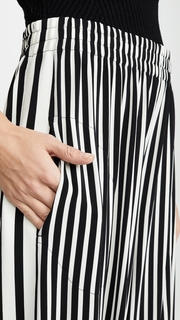 Norma Kamali Side Stripe Boyfriend Trousers