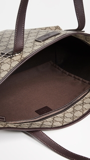 What Goes Around Comes Around Gucci Brown Coated Canvas Medium Tote Bag