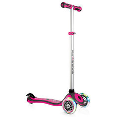 Трехколесный самокат Globber «Primo Plus Lights», розовый