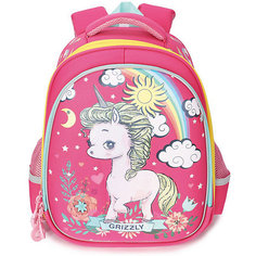 Рюкзак школьный Grizzly, жимолость