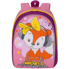 Рюкзак детский Grizzly, розовый - лиловый