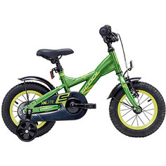 Двухколесный велосипед Scool XXlite 12", чёрно-зелёный
