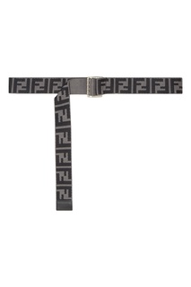 Серый ремень с монограммами FF Fendi