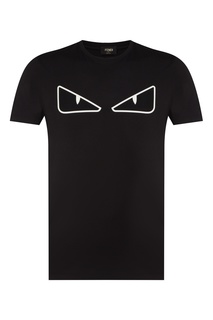 Черная футболка с декором Bag Bugs Fendi