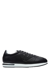 Кроссовки с контрастной отделкой Emporio Armani