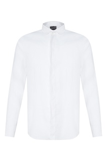 Белая льняная рубашка Emporio Armani