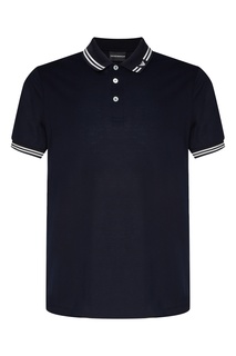 Поло с контрастной отделкой Emporio Armani