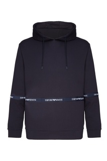 Темно-синее худи Emporio Armani