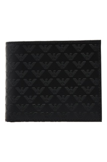 Черное кожаное портмоне Emporio Armani