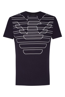 Футболка со стилизованным логотипом Emporio Armani