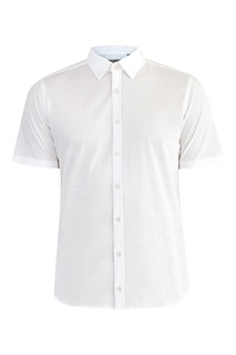Белая рубашка с короткими рукавами Canali