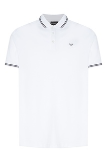 Белое поло Emporio Armani