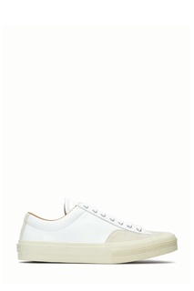 Белые кеды с бежевыми вставками Dries Van Noten