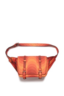 Оранжевая сумка на пояс с принтом Dries Van Noten