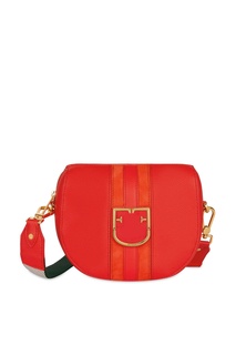 Красная кожаная сумка Gioia Furla