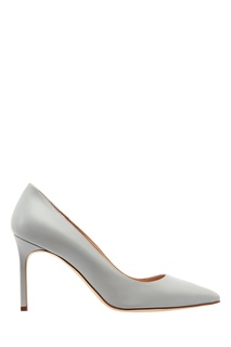 Серые туфли BB из кожи Manolo Blahnik