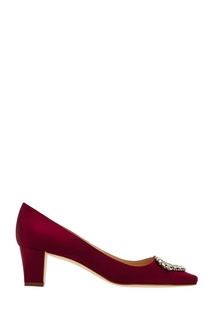 Бордовые туфли Okkato Manolo Blahnik