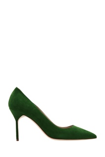 Зеленые замшевые туфли BB Manolo Blahnik