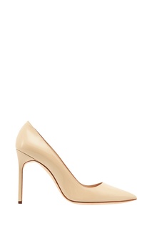 Бежевые лакированные туфли BB Manolo Blahnik