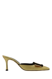 Черно-золотистые мюли Maysalebi Manolo Blahnik