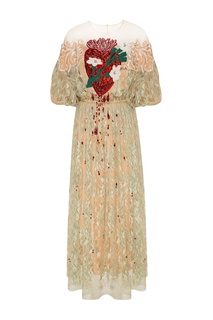 Кружевное платье с вышитым сердцем Alena Akhmadullina