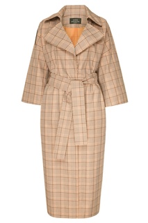 Свободный клетчатый тренч Alena Akhmadullina