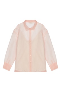 Прозрачная розовая рубашка Maje