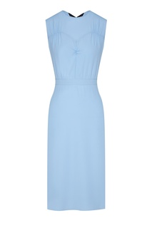 Голубое платье миди без рукавов No.21