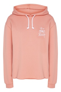 Розовое худи с логотипом Rvca