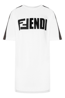 Свободная футболка с логотипами Fendi
