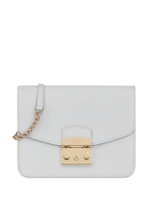 Серая кожаная сумка Metropolis Furla