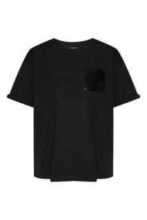 Черная футболка oversize Emporio Armani