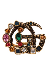 Кольцо GG с разноцветными кристаллами Gucci