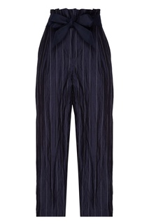 Темно-синие брюки в полоску Emporio Armani