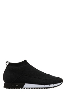 Кроссовки-носки из люрекса Emporio Armani