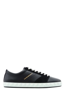 Черно-белые кеды с отделкой Emporio Armani