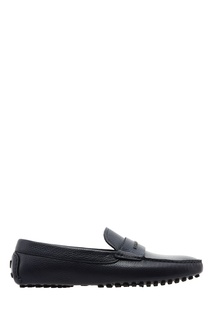 Черные кожаные мокасины Emporio Armani