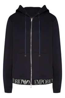 Темно-синее худи Emporio Armani